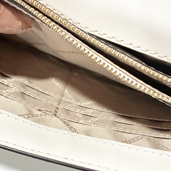 MICHAEL KORS Large Jade Shoulder Crossbody Bag in Floral Logo Canvas - Picture 4 of 6